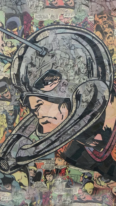 Ant-Man : Un collage de super-héros Marvel en art de bande dessinée