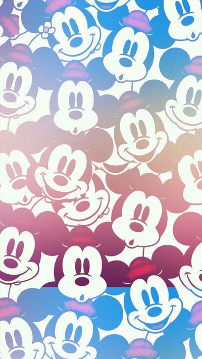 blue, mickey, mouse, pink