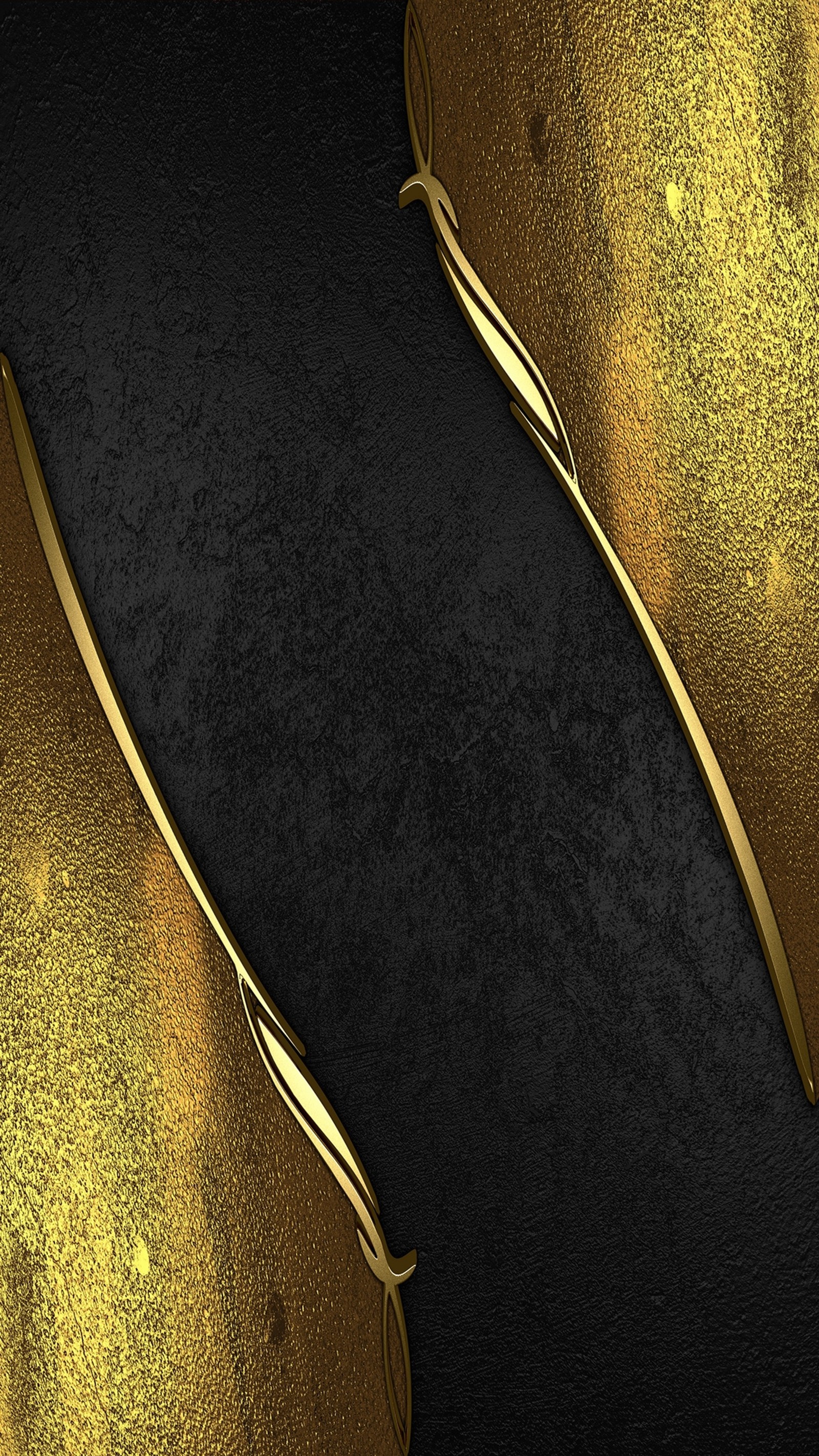 Um close de um fundo dourado e preto com um design curvado (abstrato, beleza, ouro, cinza)