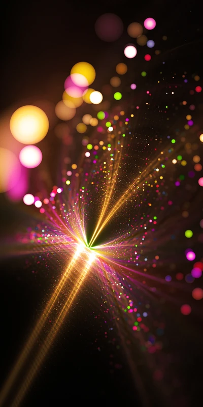 Vibrant Bokeh Lights with Abstract Glittering Patterns