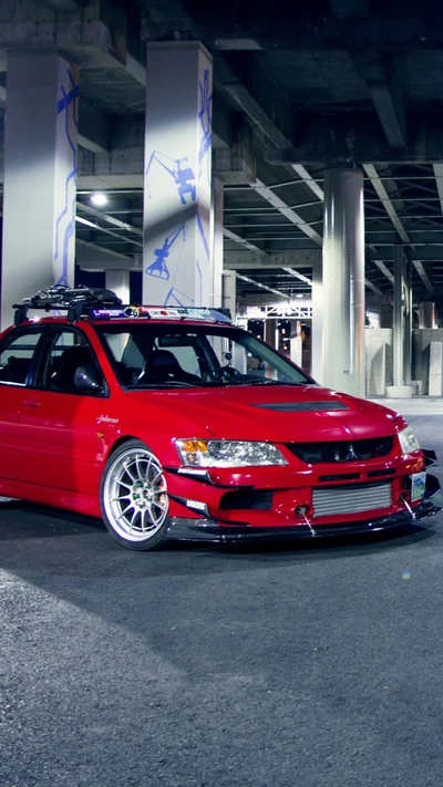 voiture, moteur, evo, japon, mitsubishi