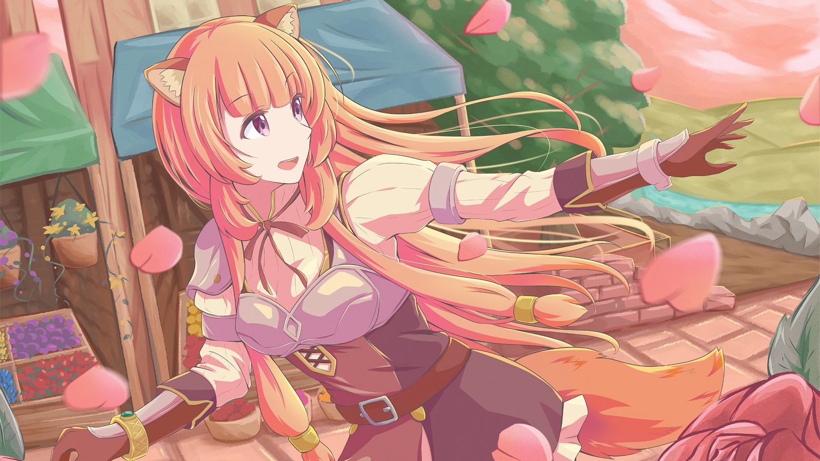 Скачать обои рапталиа, raphtalia, подъем героя щита, the rising of the shield hero, tate no yuusha no nariagari