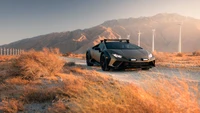 2024 Lamborghini Huracán Sterrato : Supercar tout-terrain dans un paysage accidenté