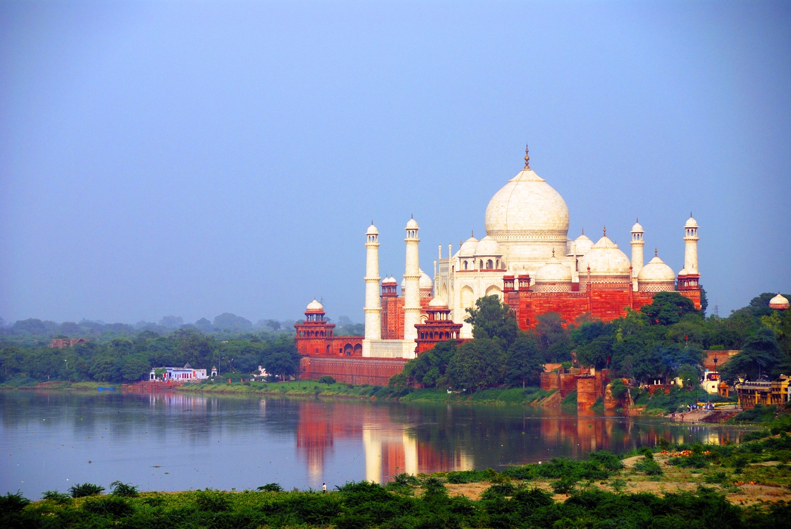 Скачать обои тадж махал, ф fort агра, agra fort, достопримечательность, место поклонения