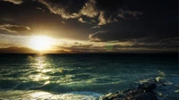 coast, shore, sea, ocean, horizon wallpaper