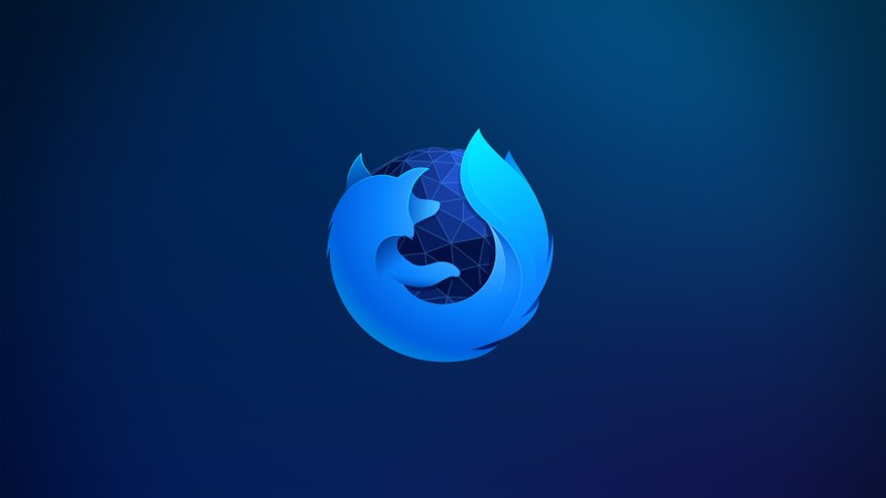 Синий логотип firefox на темном фоне (firefox, синий фон, 5k, 8k, технология)