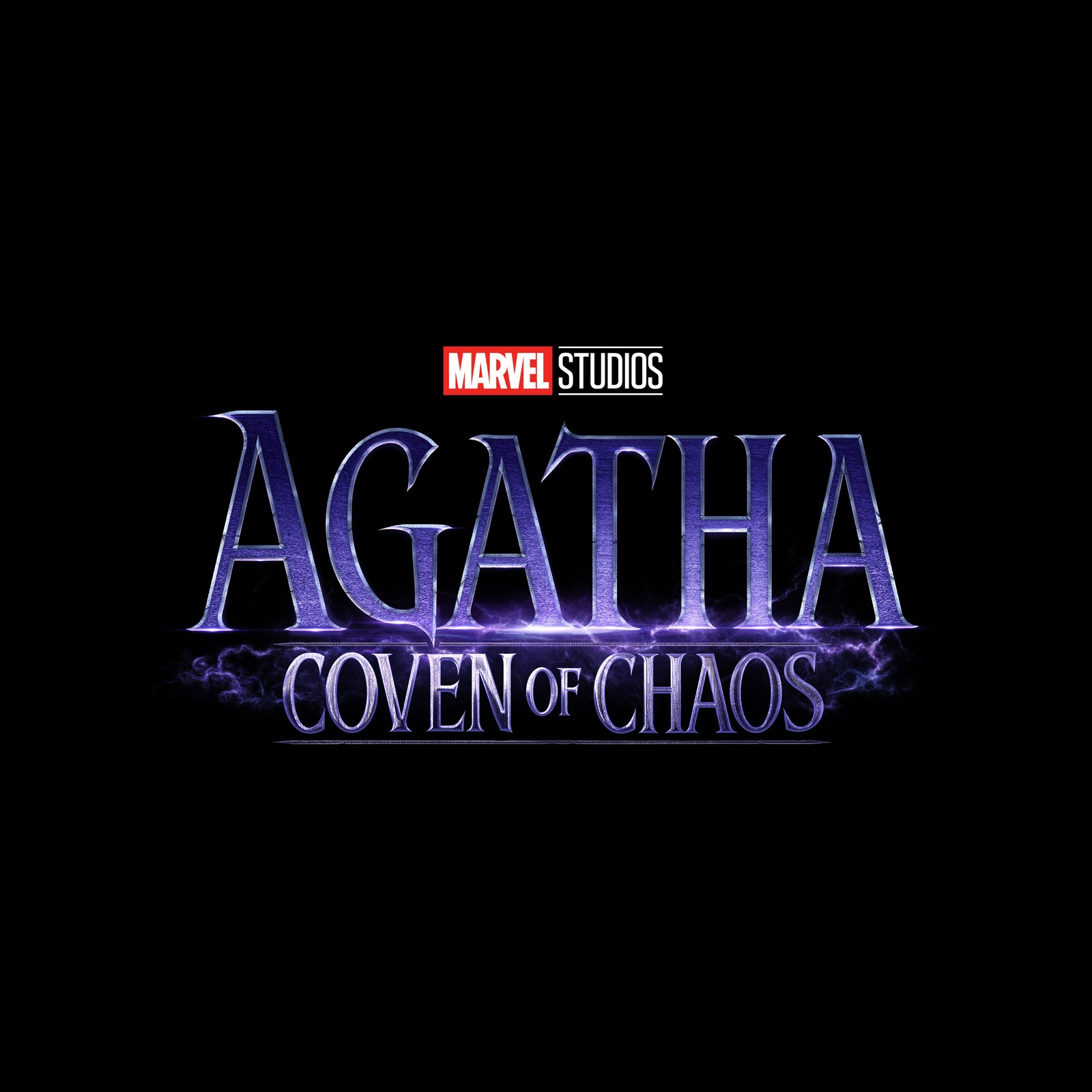 El título de la película: 'agatha: coven of chaos' (agatha coven of chaos, serie 2023, marvel comics, fondo negro, oscuro negro)