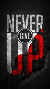 Never Give Up – Bold Graphic Illustration