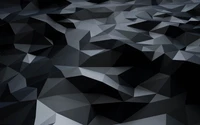 Motif de triangles noirs en low poly monochrome avec design symétrique