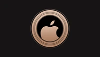 Logotipo da Apple elegante em um design circular