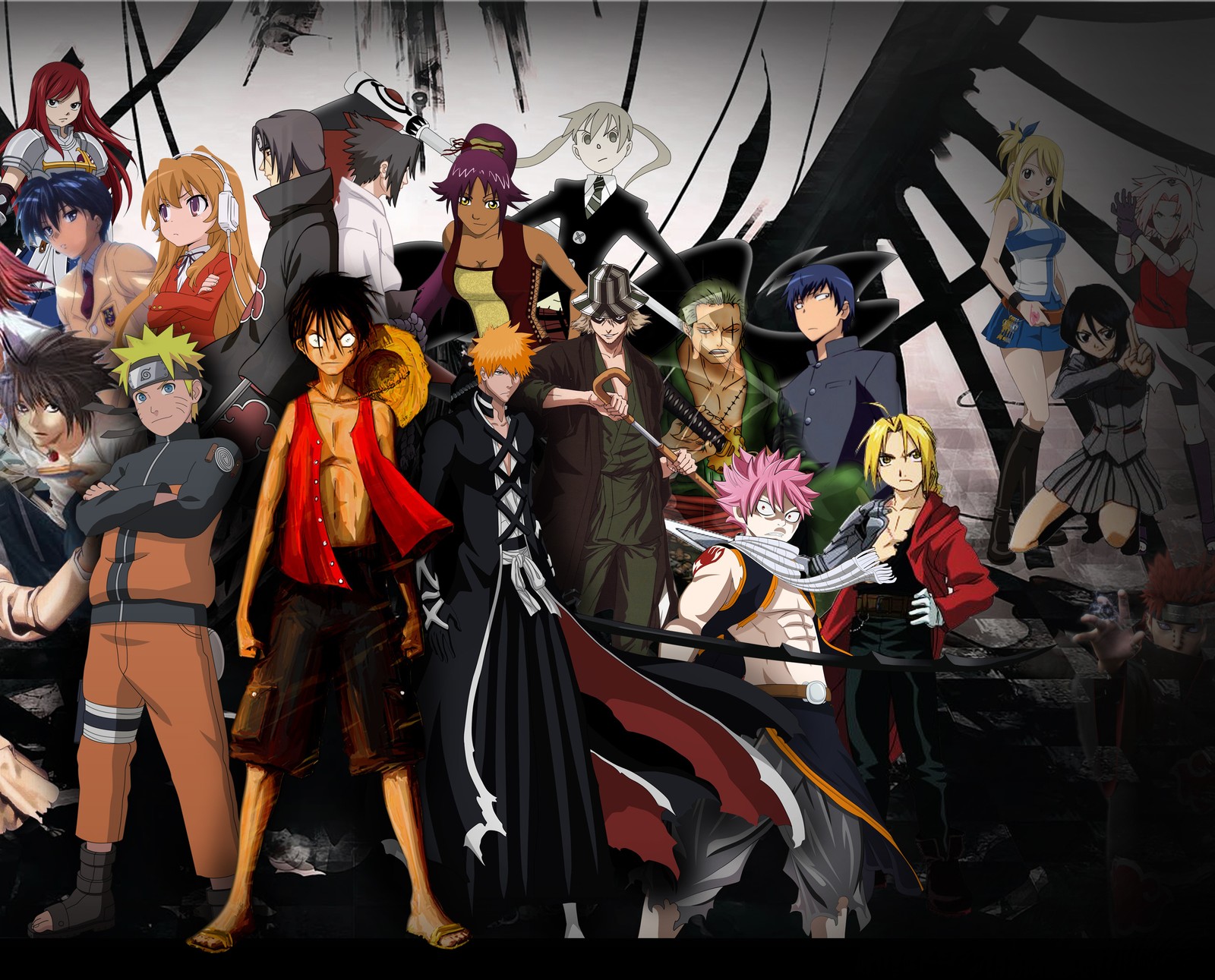 Baixar papel de parede anime, amor, naruto, one piece