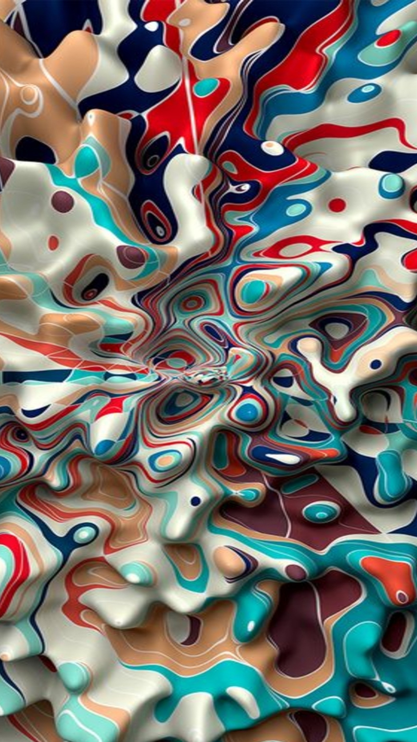 A close up of a colorful fabric with a swirl pattern (3d, abstract, beauty, colorful, s7)