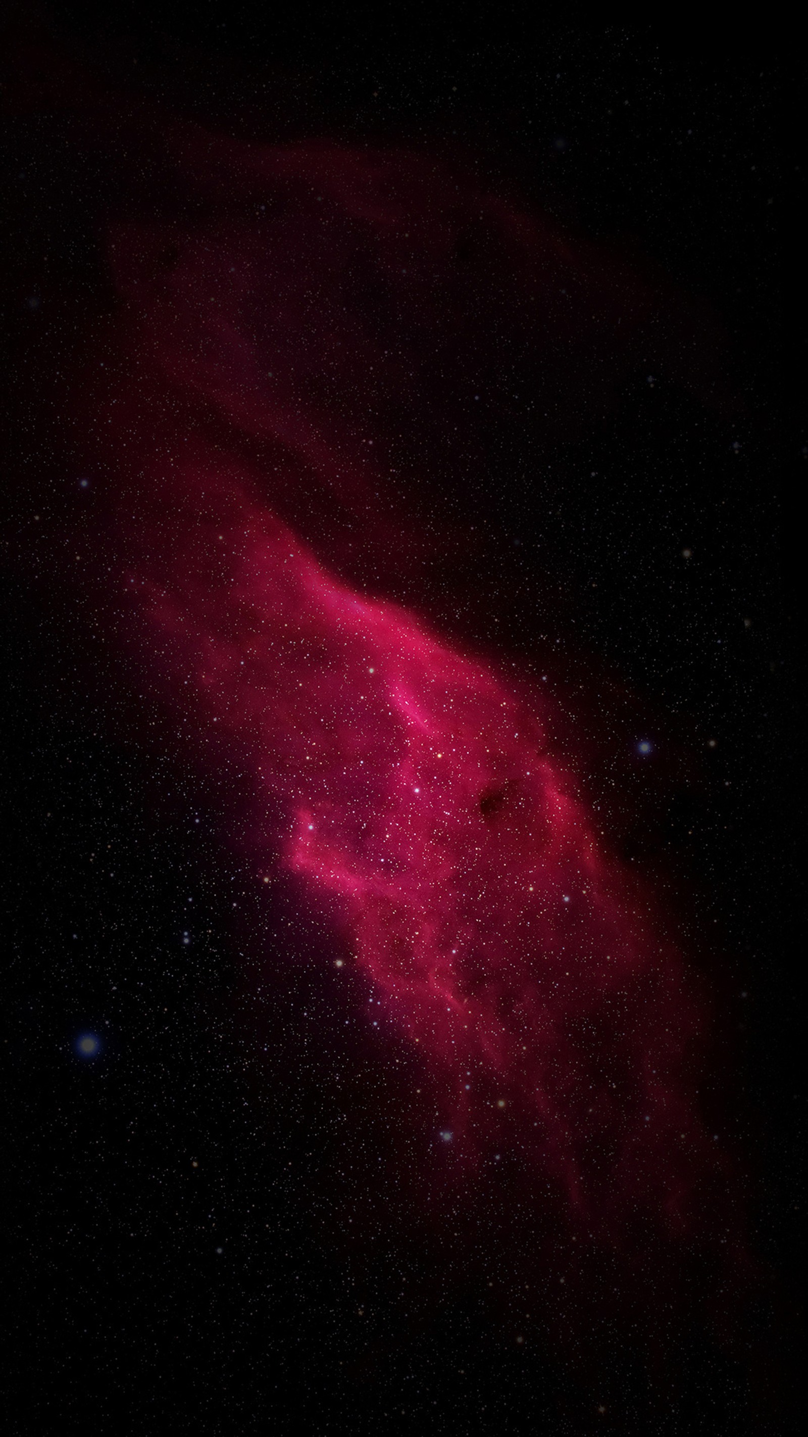 Arafed image of a pink cloud in the dark sky (abstract, beauty nature, galaxy, red, stars)