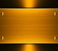 Placa de metal dourado escovado com textura suave