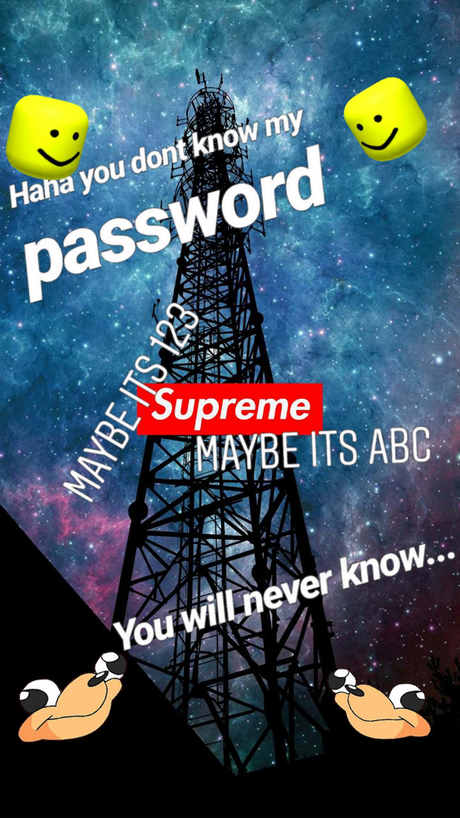 Descargar fondo de pantalla dont, meme, noche, espacio, supreme