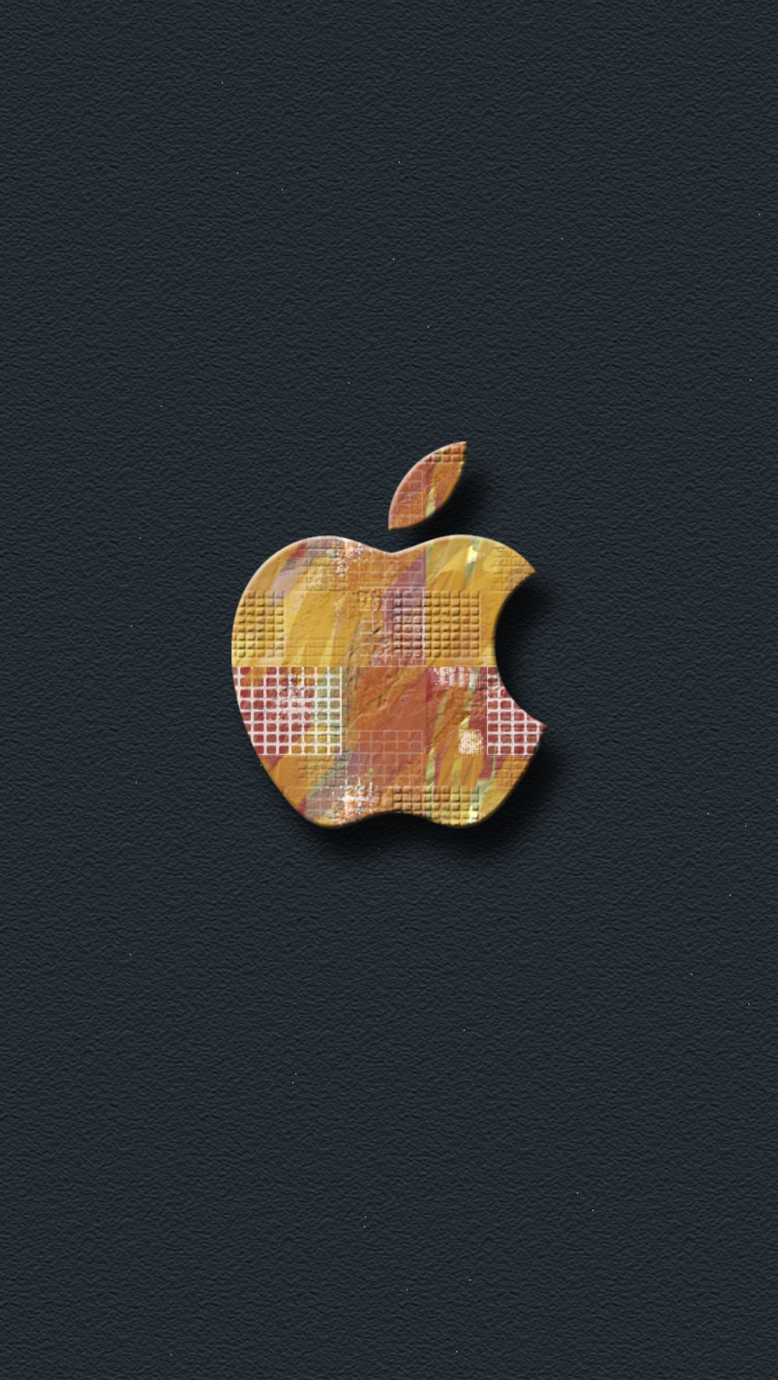 Hay una imagen de un logo de apple sobre un fondo negro (manzana, arte, logotipo)