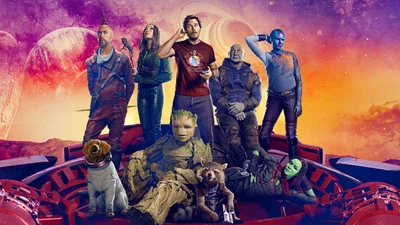 Guardians of the Galaxy Vol. 3: Episches Filmplakat mit dem ikonischen Team