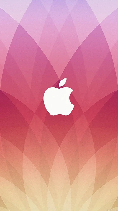 Elegant Apple Logo on a Soft Gradient Background