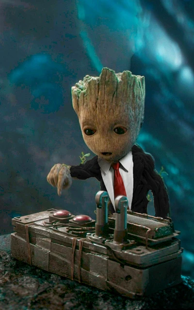 Groot in a Suit: The Tiny Explosive Expert from Guardians of the Galaxy