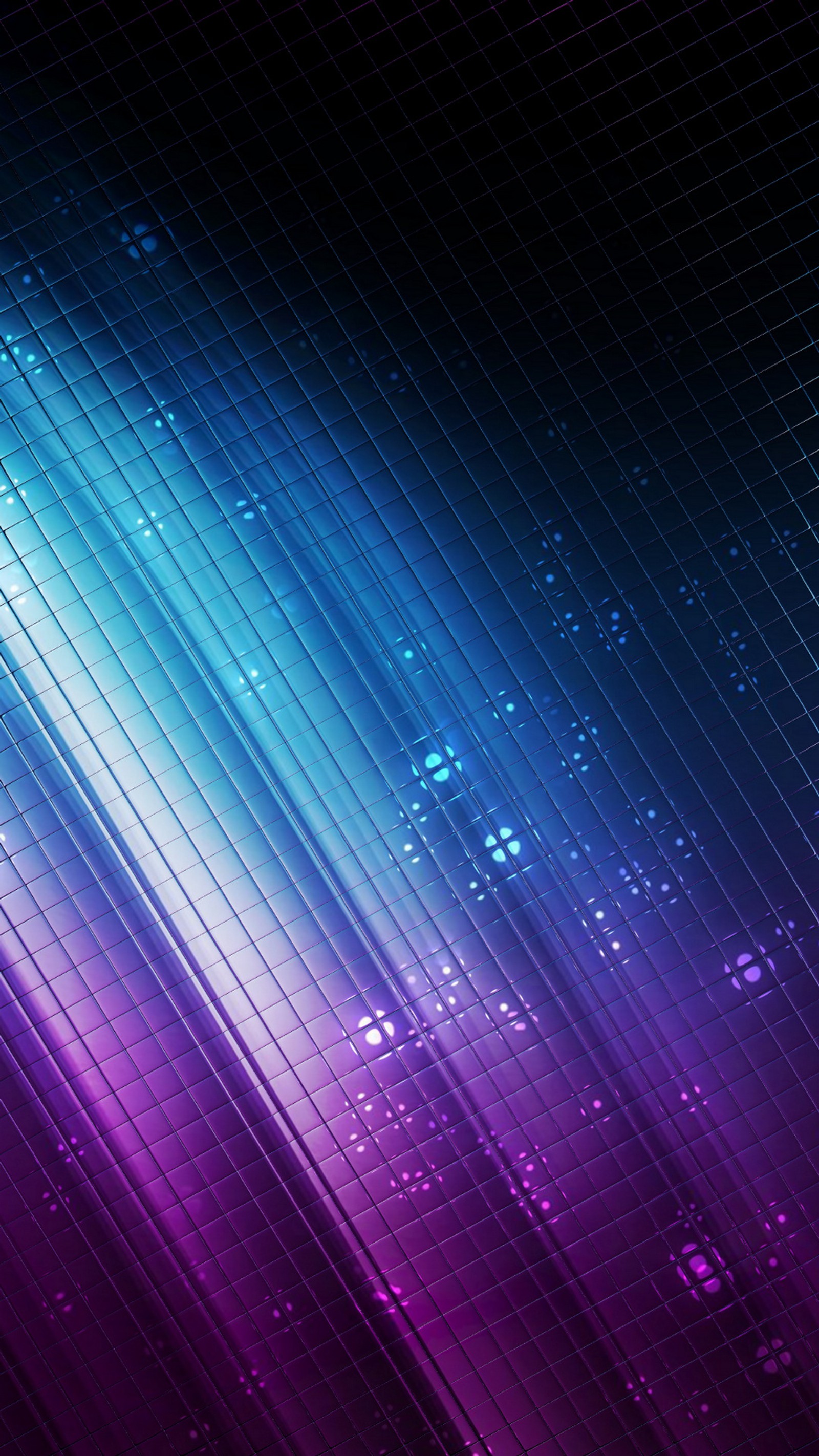 Purple and blue abstract background with lines and dots (blue, purple)