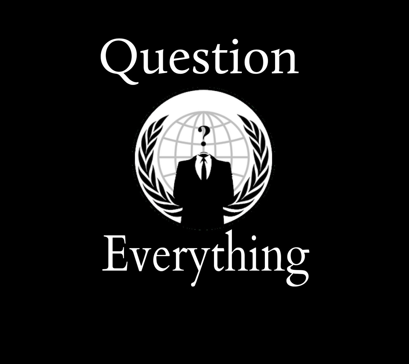 Una foto en blanco y negro de un hombre en traje con un globo de fondo (anónimo, libertad, question everything)