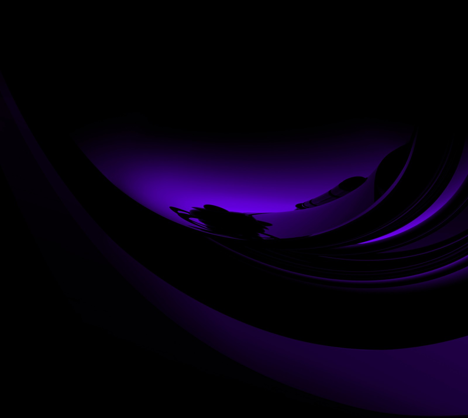 Purple and black abstract background with curved curves (purple, wallpaper)