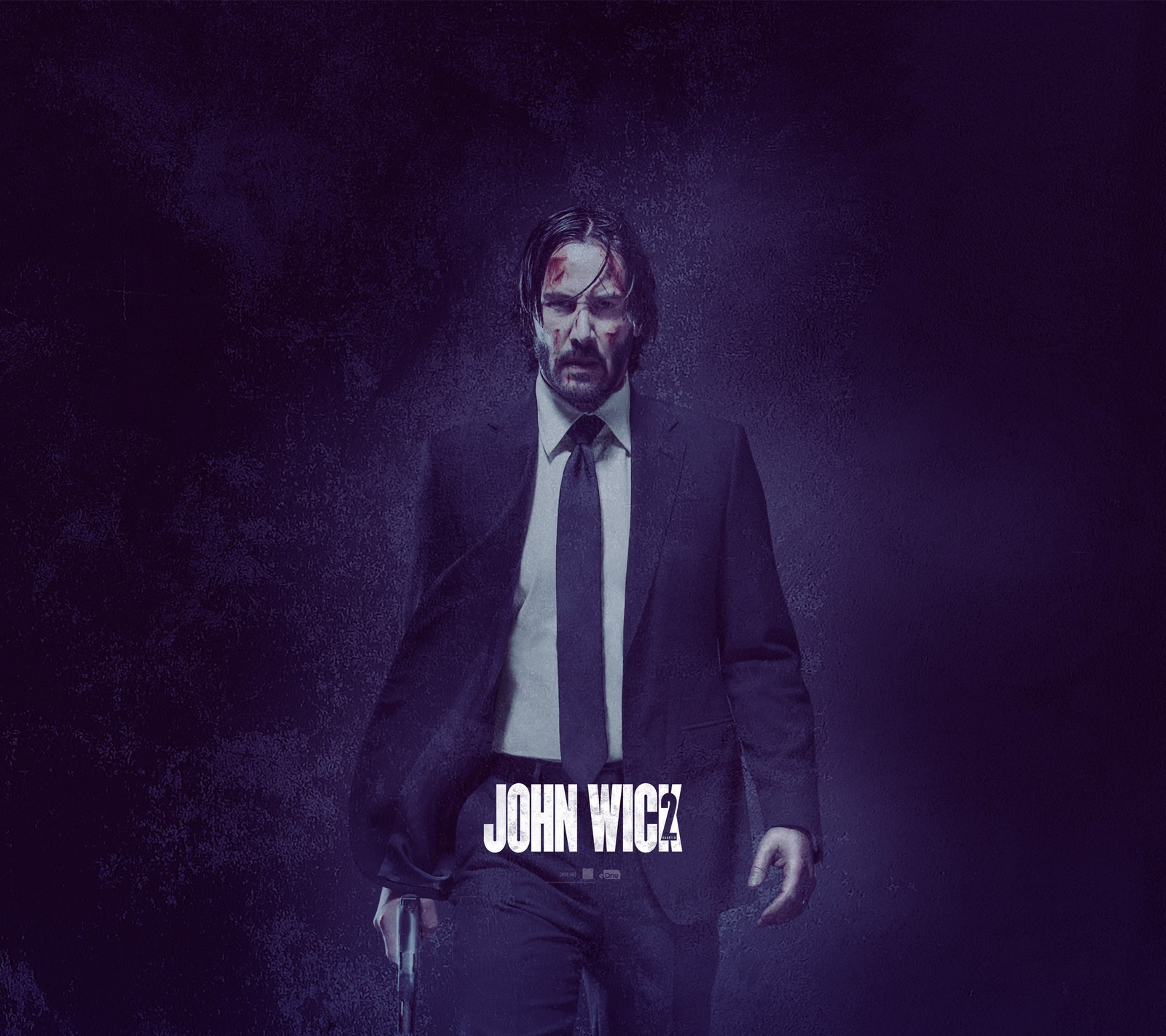 Imagen panorámica de un hombre con traje y corbata sosteniendo una pistola (acción, asesino, john, john wick, johnwick)