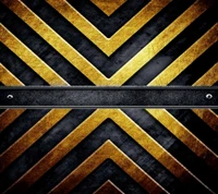 Golden and black diagonal stripes create a striking grunge texture with a metallic finish.