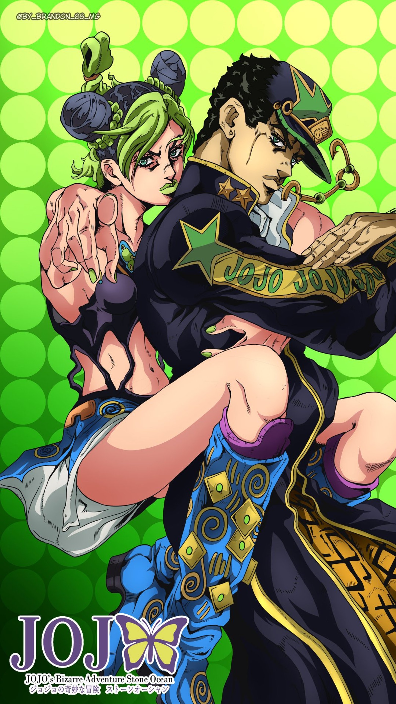 Lade hirohiko araki, jojo, jojos bizarre adventure, jolyne kujo, jotaro kujo Hintergrund herunter