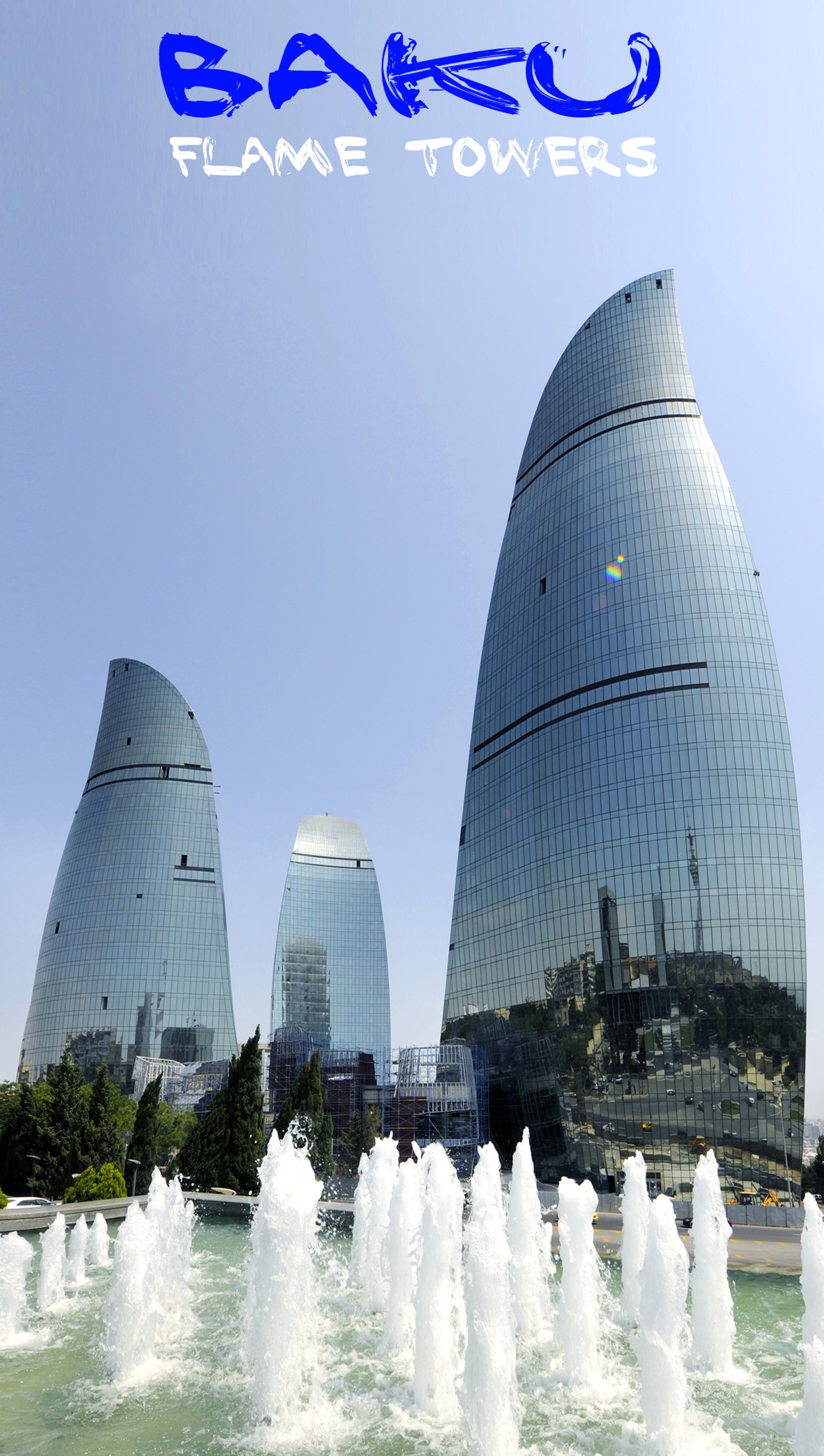 azerbaijan, baku, flame towers Download Wallpaper