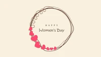 womens day, pink hearts, illustration, 5k, celebrations wallpaper