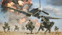 Robot Dogs Engage in Combat Amidst Explosions in Battlefield 2042