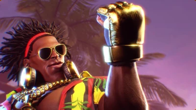 Dee Jay celebra la victoria en Street Fighter 6 - Fondo de pantalla 4K