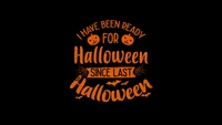 Ready for Halloween: A Festive Quote on a Black Background