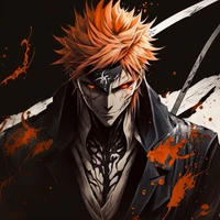 Ichigo Kurosaki : Guerrier Sombre dans Bleach - Art IA Éblouissant