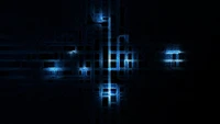 central processing unit, blue, light, darkness, reflection wallpaper