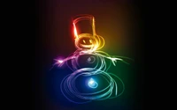 snowman, neon, light, water, graphic design wallpaper