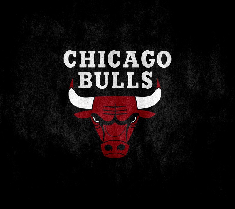 Логотип chicago bulls на черном фоне с красной и белой головой быка (быки, чикаго, chicago, джордан, jordan)