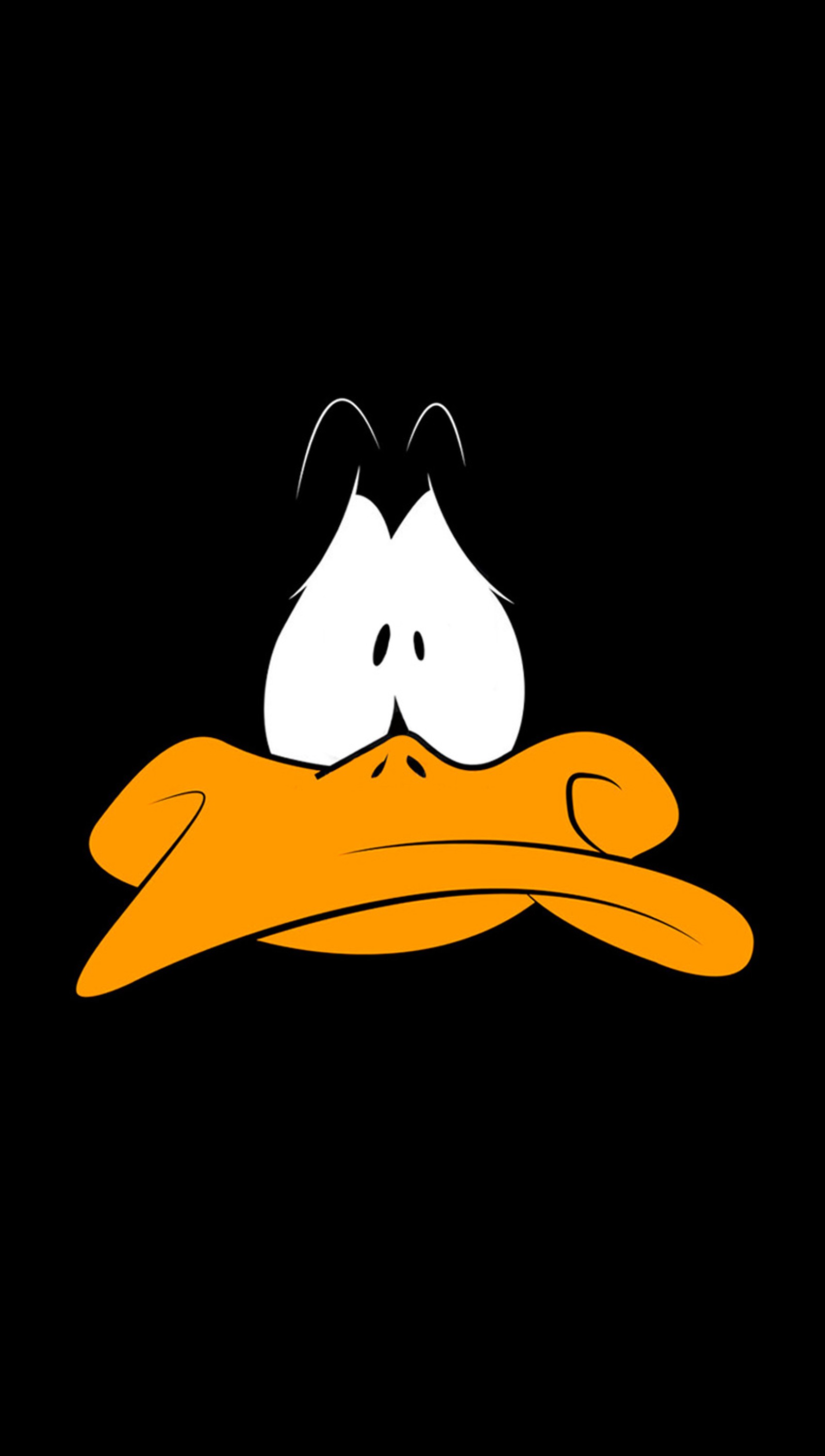 Gros plan d'un canard de dessin animé sur un fond noir (coupe, looney tunes, lucas, canard, pato)