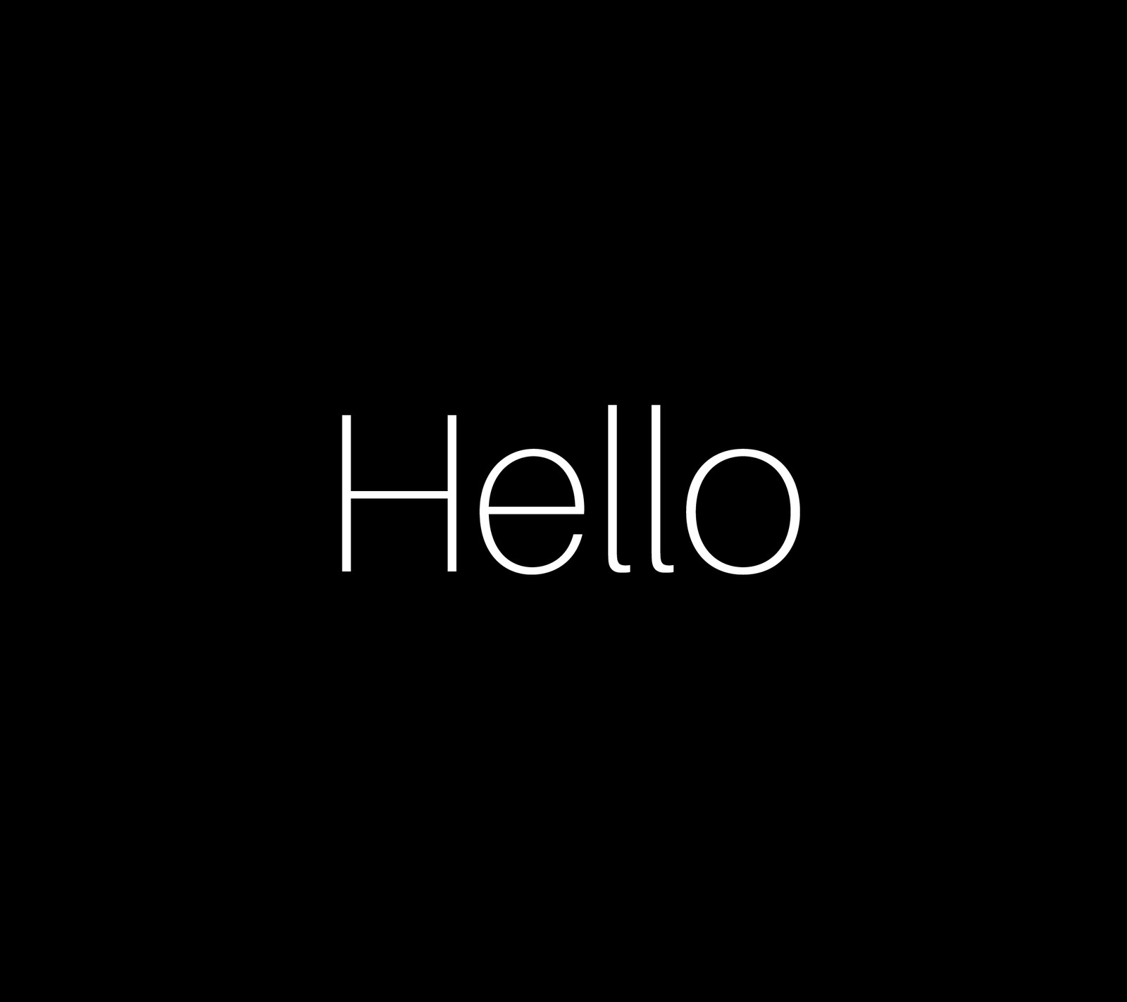 A close up of a black background with a hello sign (hello, hi, welcome)