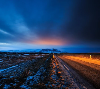 islandia, naturaleza, camino, escenario