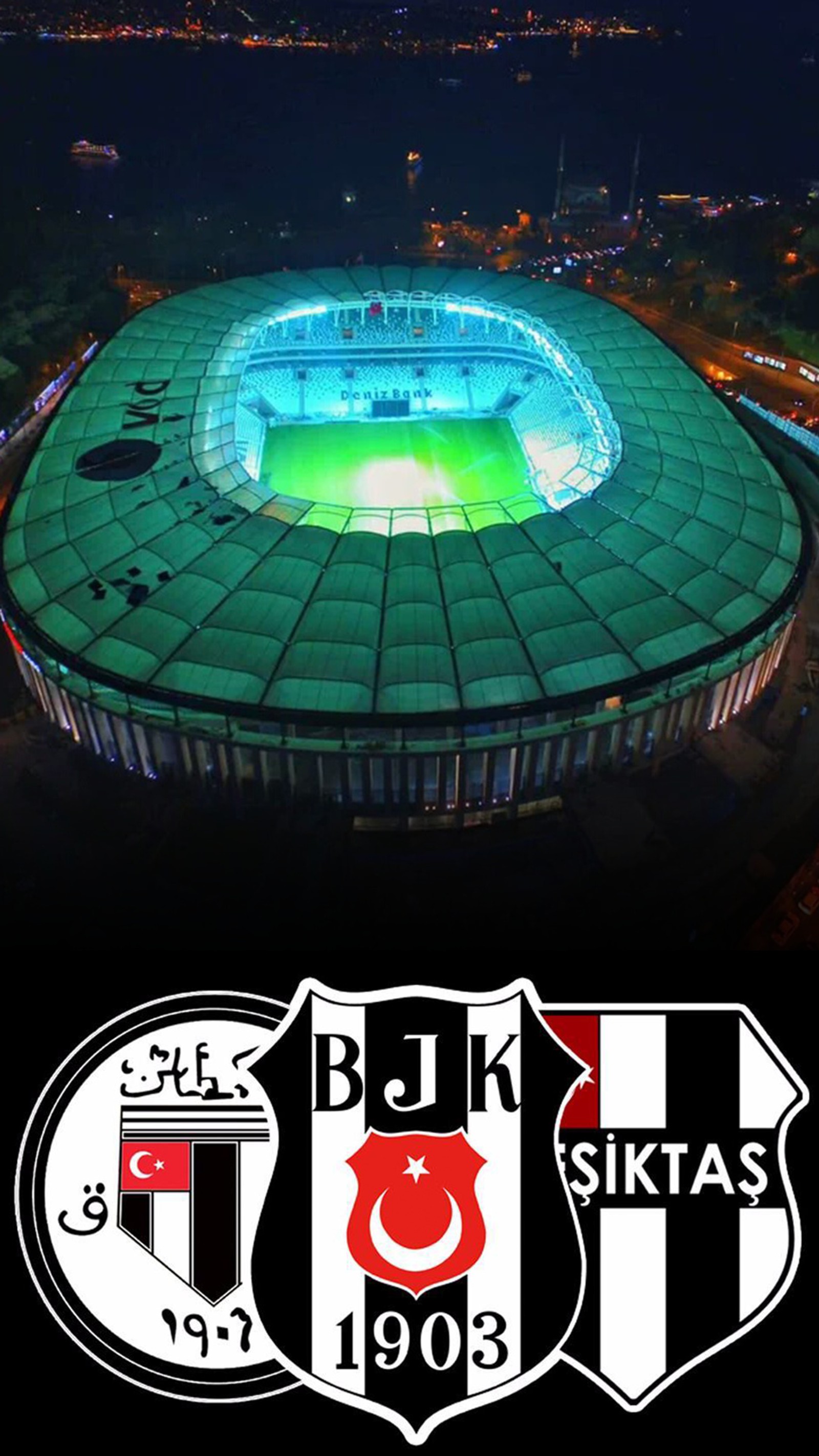 Скачать обои арена, бешикташ, besiktas, bjk, чемпион