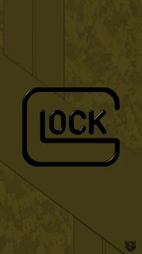 Fondo de camuflaje digital con el logo de Glock en un diseño elegante.