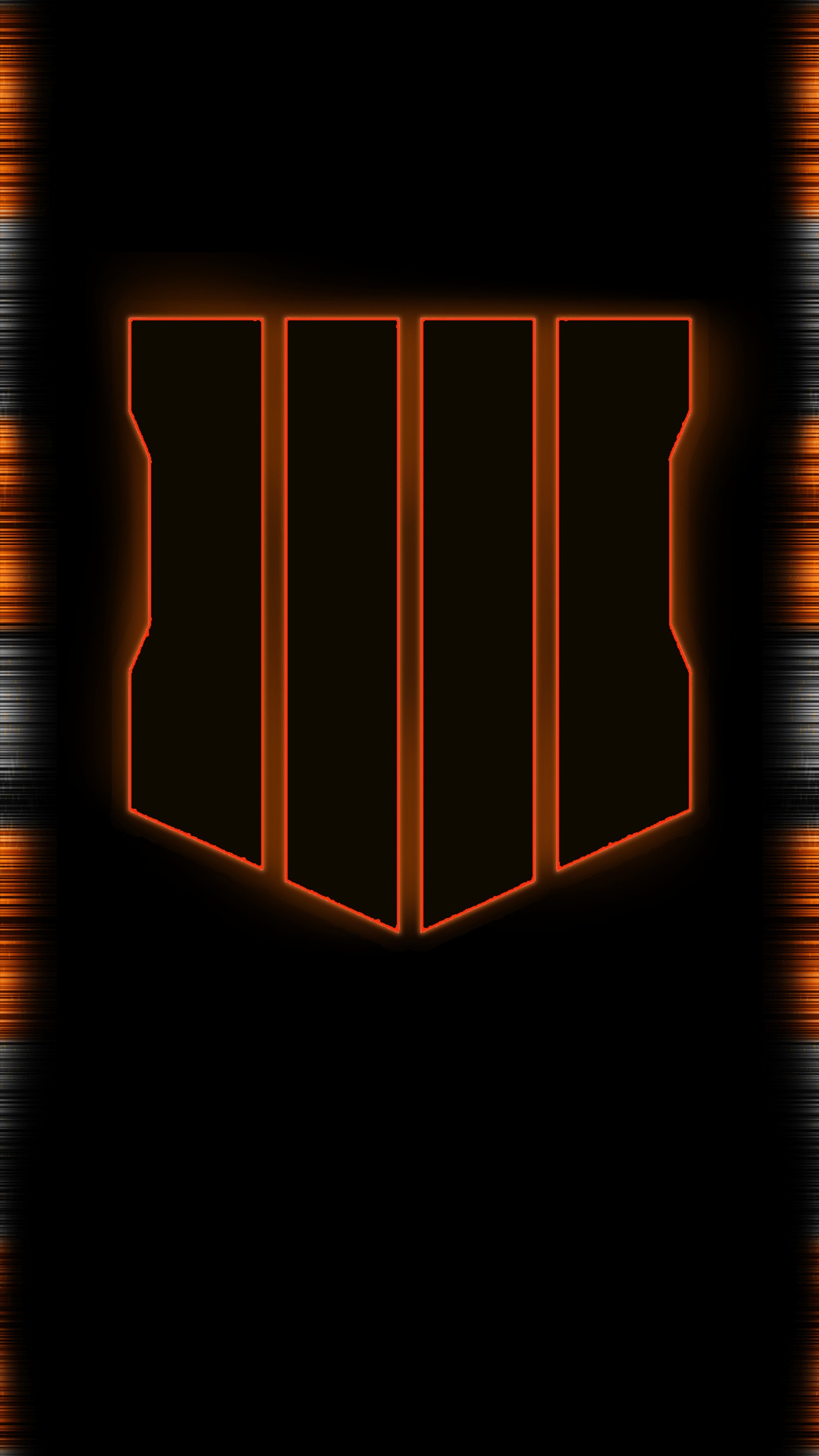 Un logo negro y naranja con una franja roja (call of duty black ops 4, bo4, call of duty, borde)