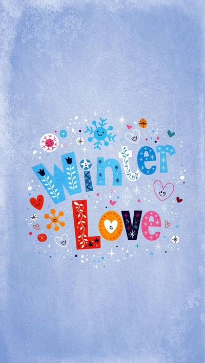 Colorful Winter Love Design