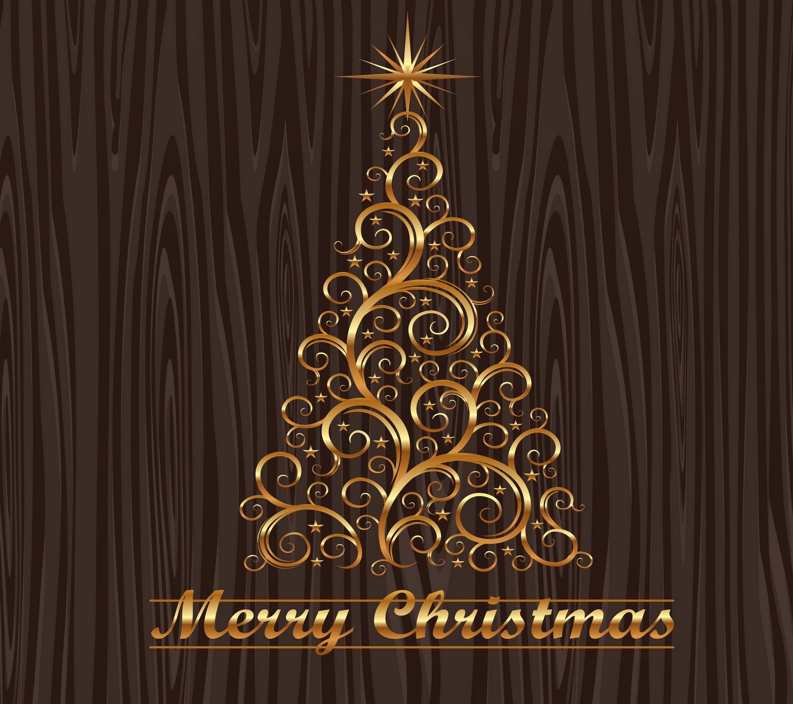 christmas, golden, merry, tree wallpaper