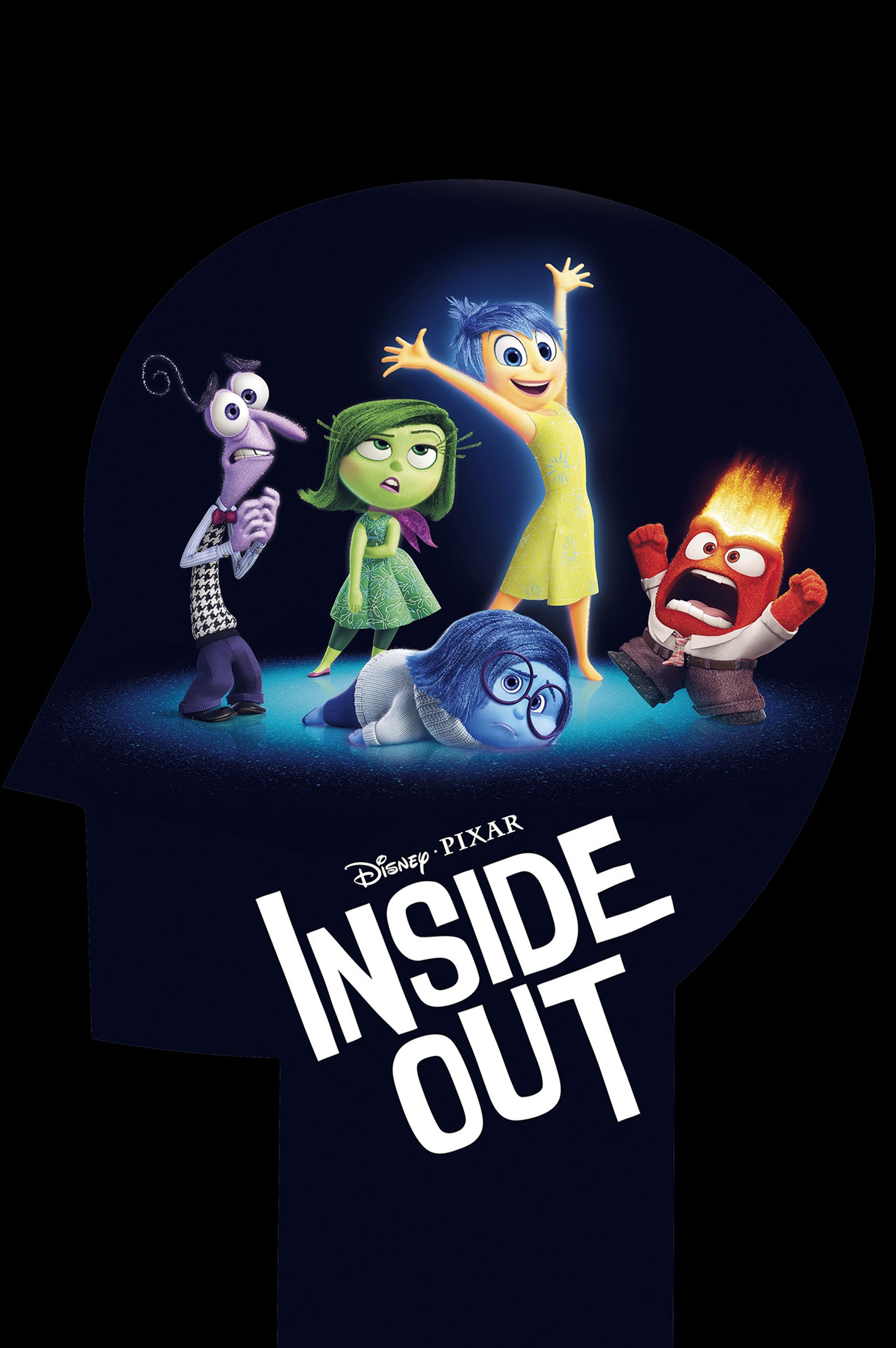 Un gros plan d'une affiche d'inside out avec des personnages (dfg, gsd)