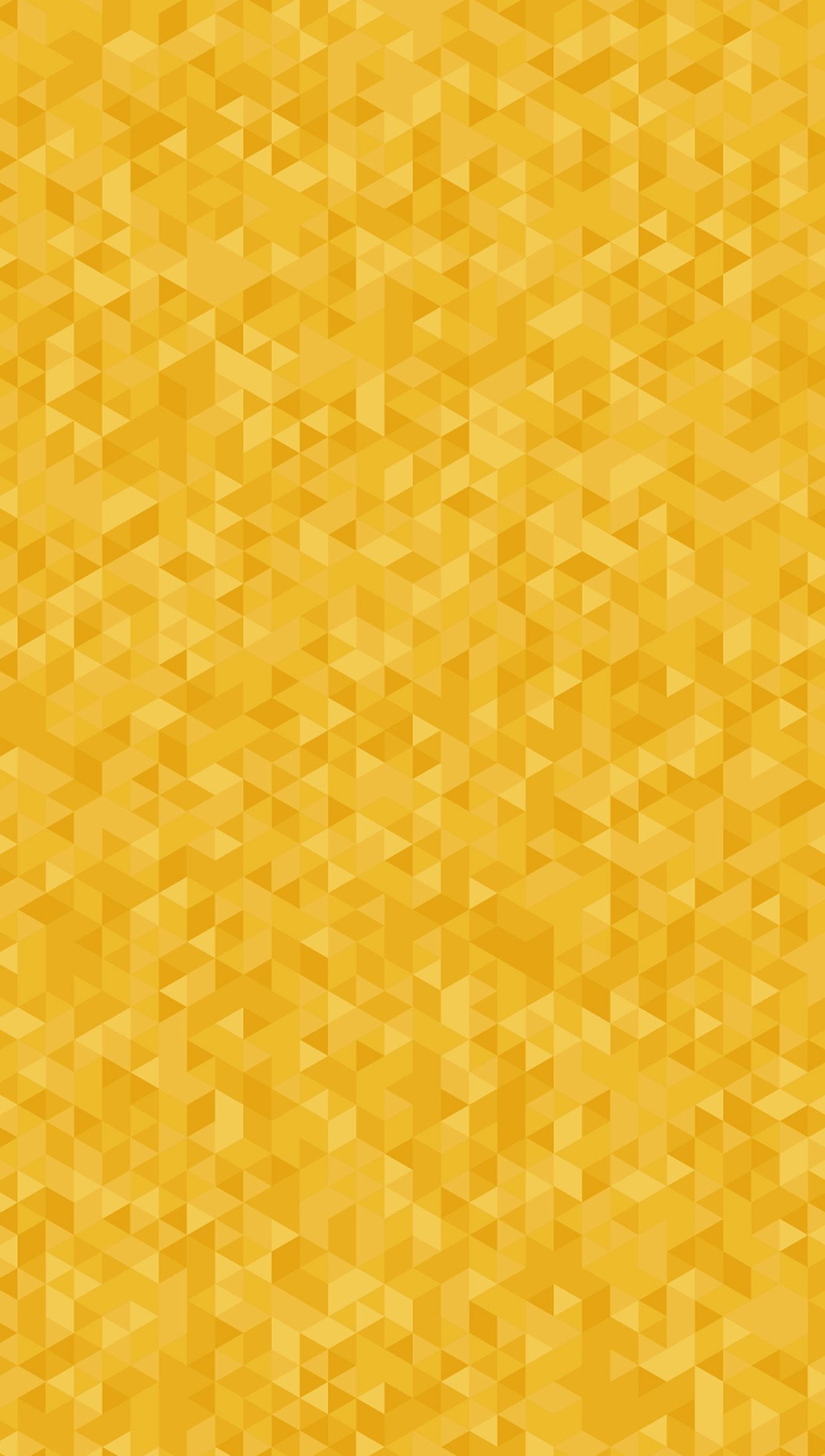 A close up of a yellow background with a pattern of triangles (triangles, yellow)