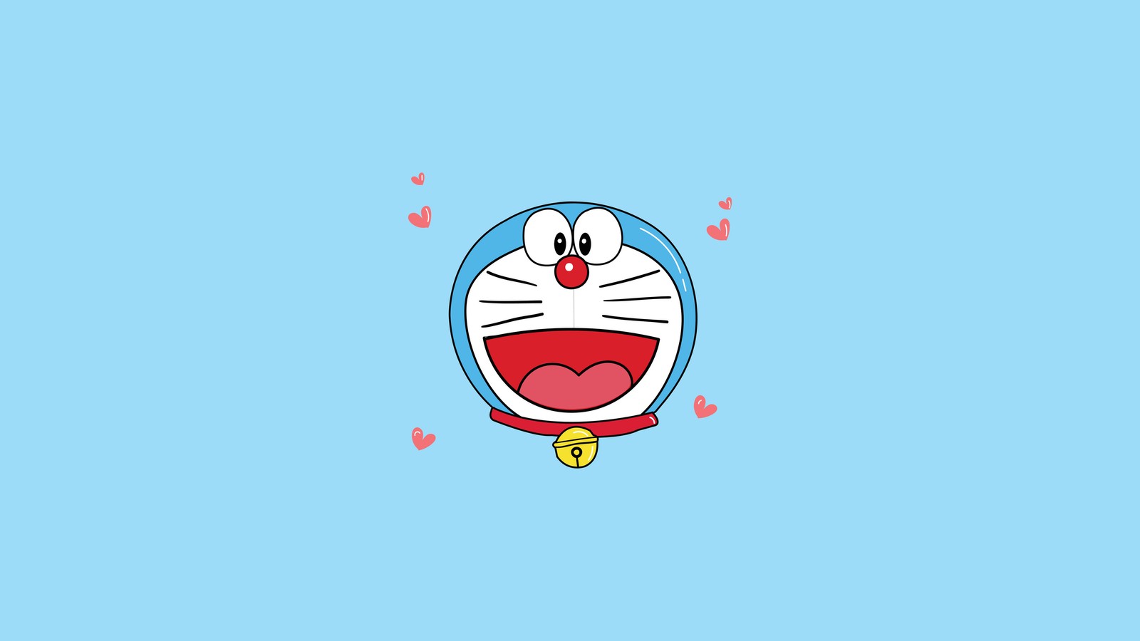 Скачать обои дораэмон, doraemon, минималистичный, мультфильм, иллюстрация