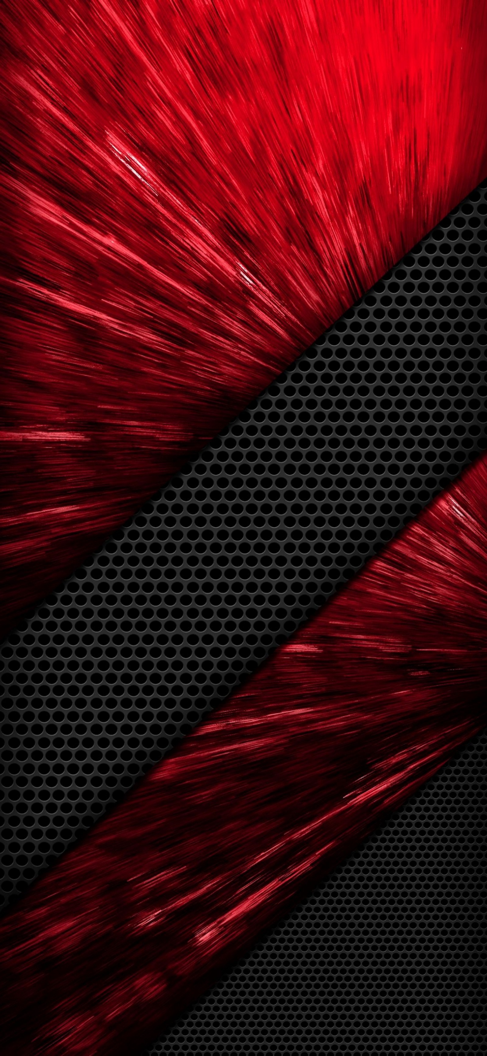 A close up of a red and black background with a metal grid (close up, outerwear, textile, red, violet)